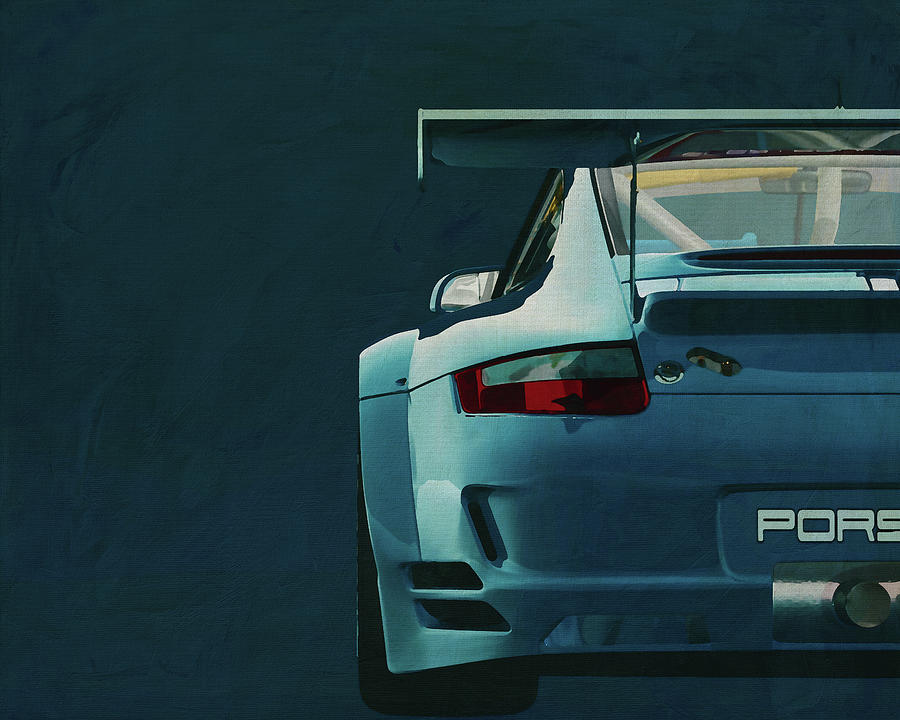 Back of a Porsche GT RS race version Painting by Jan Keteleer