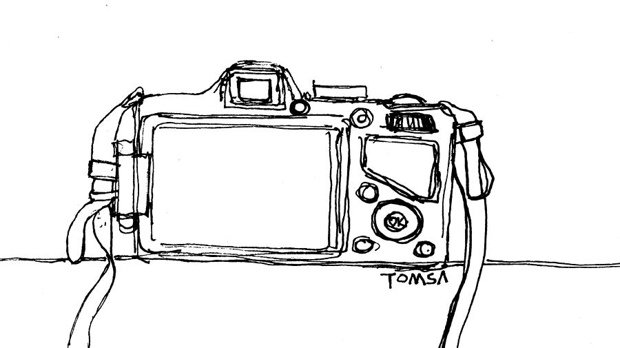 Back of My Camera Drawing by Bill Tomsa