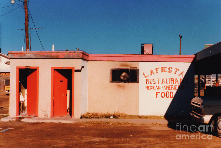 Back of the La Fiesta Restaurant Mexican American Food Pecos Texas 1987 Photograph by Peter Ogden