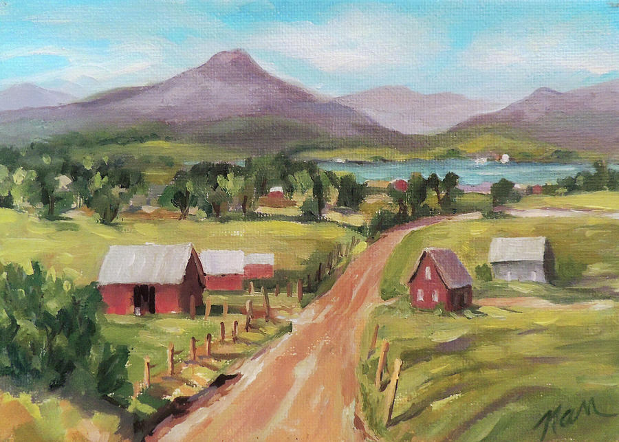 Back Road to the Lake Painting by Nancy Griswold