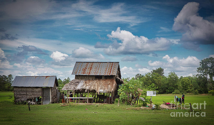 Landscape Photograph - Back Roads of Cambodia Life  by Chuck Kuhn