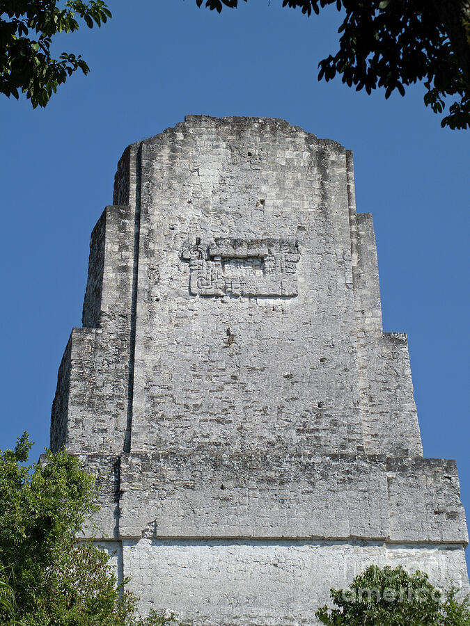 Back side of Temple III, the Temple of the Jaguar Priest, in Tikal ...