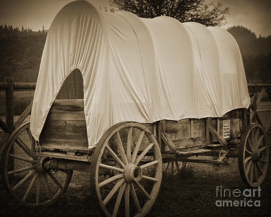 Old Covered Wagon Digital Art by Kirt Tisdale