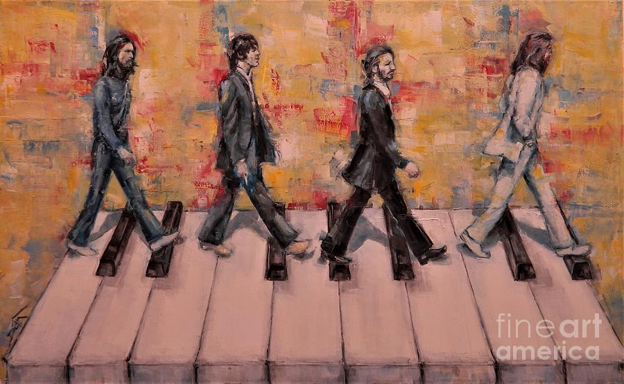 The Keys On Abbey Road  Painting by Dan Campbell