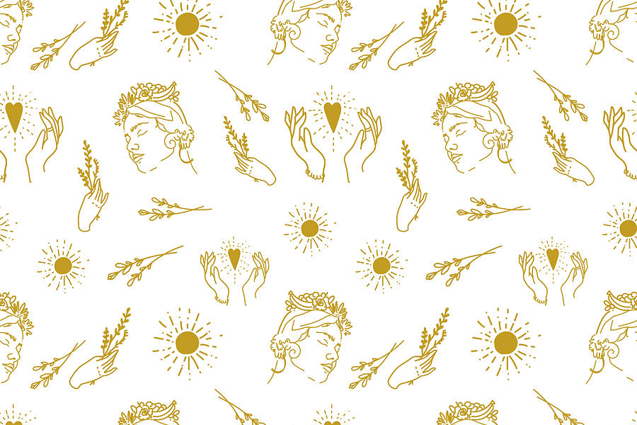 Back to Nature  Seamless Pattern 5 Digital Art by Celestial Images