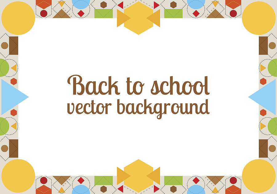 Back to school background with frame Drawing by S-s-s