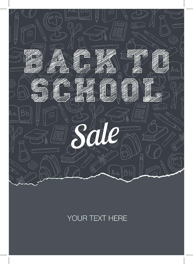 Back to school sale poster Drawing by Discan