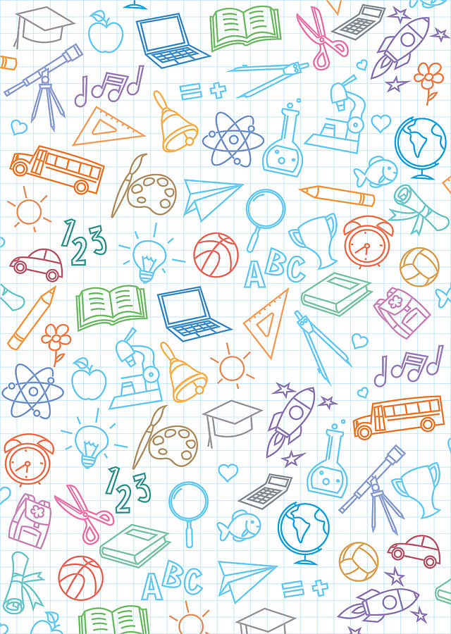 Back to school seamless pattern background Drawing by Pijama61