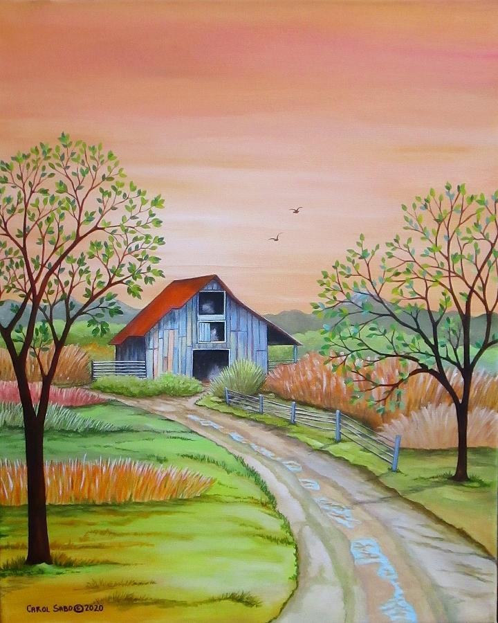 Back to the Barn Painting by Carol Sabo