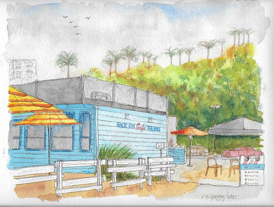 Back To The Beach Cafe, Santa Monica, California Painting by Carlos G Groppa