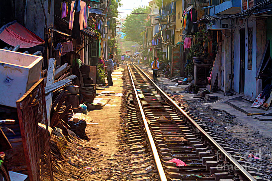 Back Tracks Hanoi Village Artistic  Photograph by Chuck Kuhn