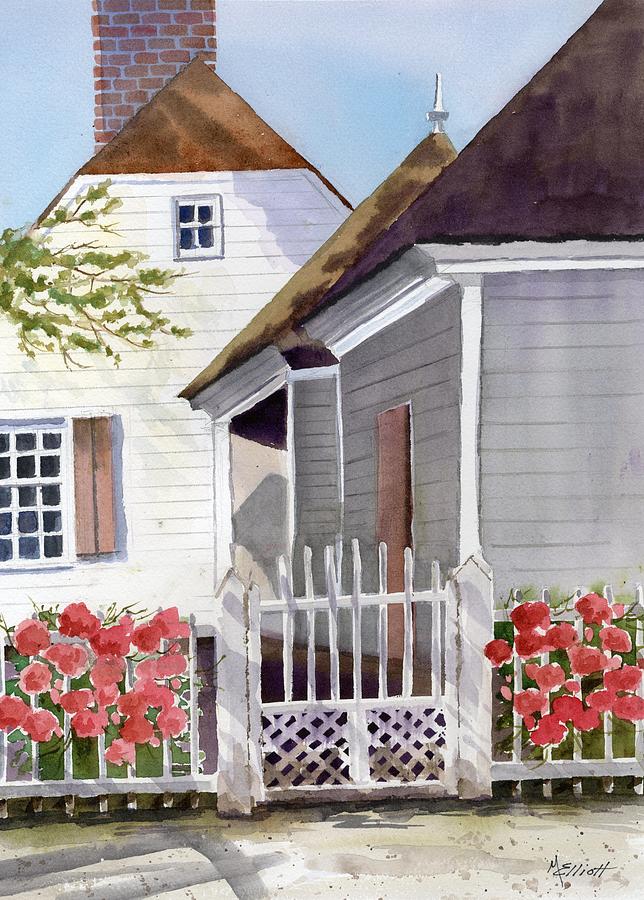Back Yard Painting by Marsha Elliott