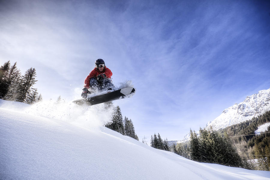 Backcountry Snowboarder Photograph by DaveLongMedia