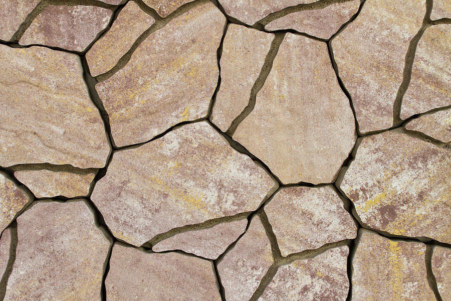 Background from paving stones, irregular natural stones Photograph by Lubos  Chlubny - Pixels