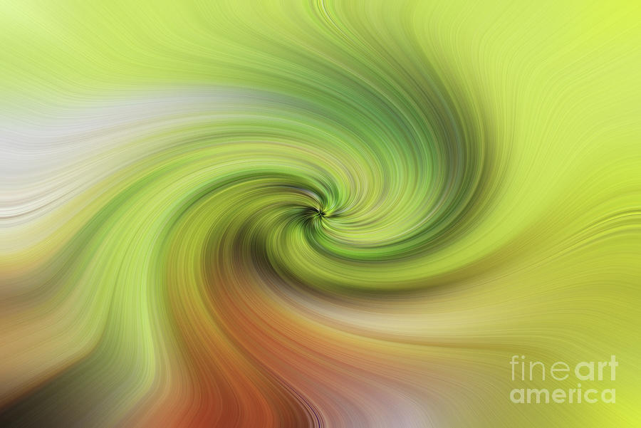 Background Of Yellow And Green Swirling Texture Digital Art