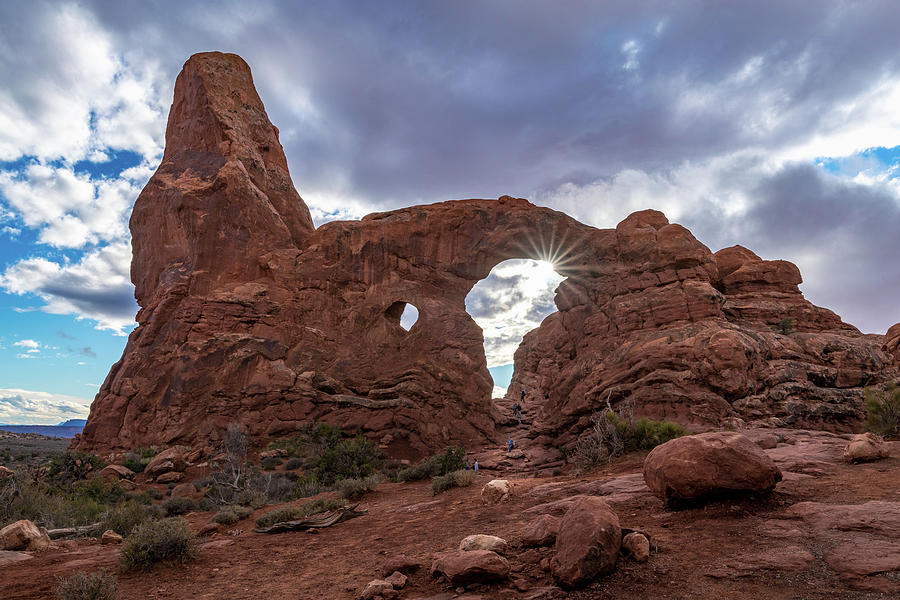 Backlit Turret Arch Before Sunset Photograph by Andy Konieczny