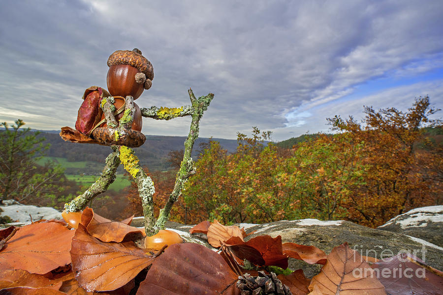 Backpacker in the Fall Photograph by Arterra Picture Library