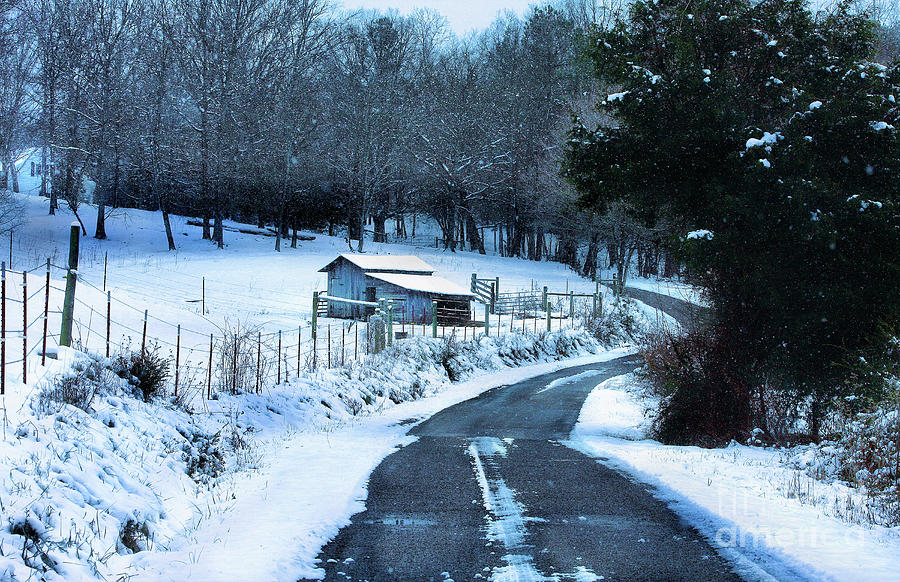 Backroad Snow Photograph by Rick Lipscomb