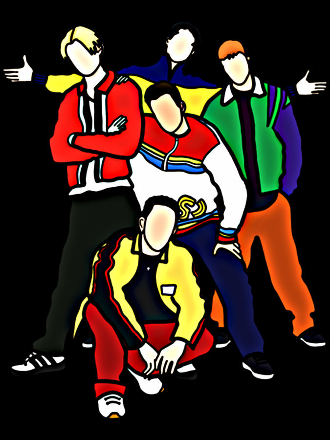 Backstreet Boys Drawing Retro Fan Design Digital Art by Words N Graphic ...