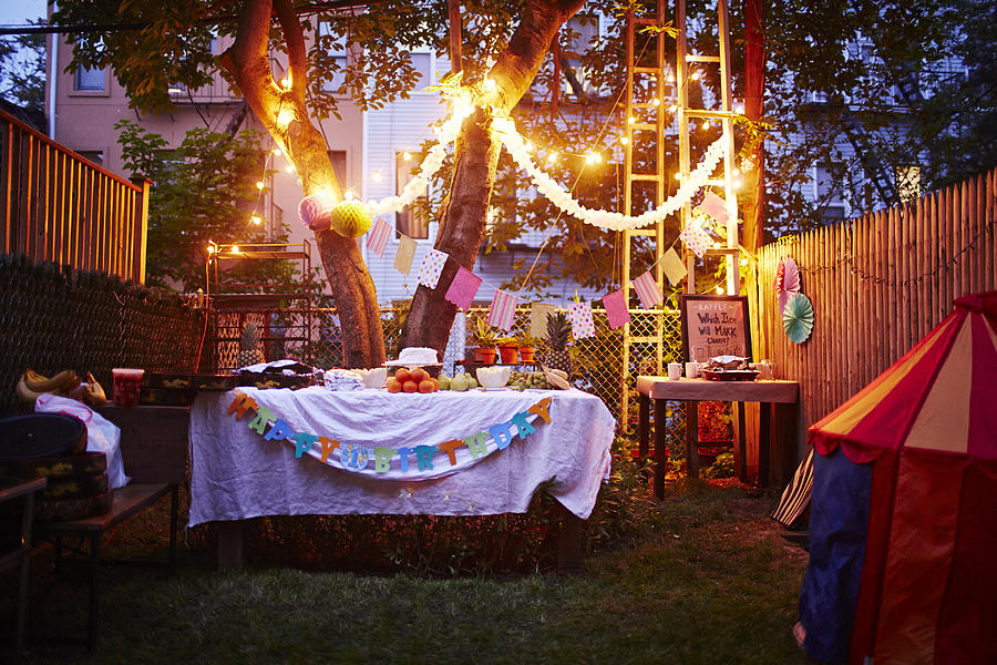 Backyard birthday party in ihe city Photograph by Ballyscanlon