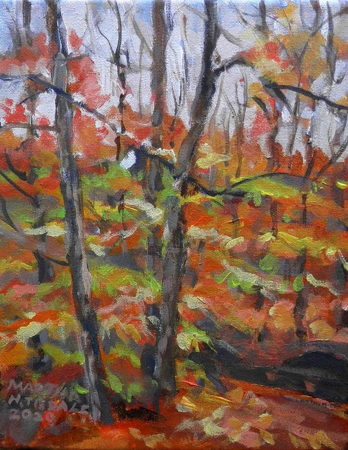 Backyard Fall 1 Painting by Martha Tisdale