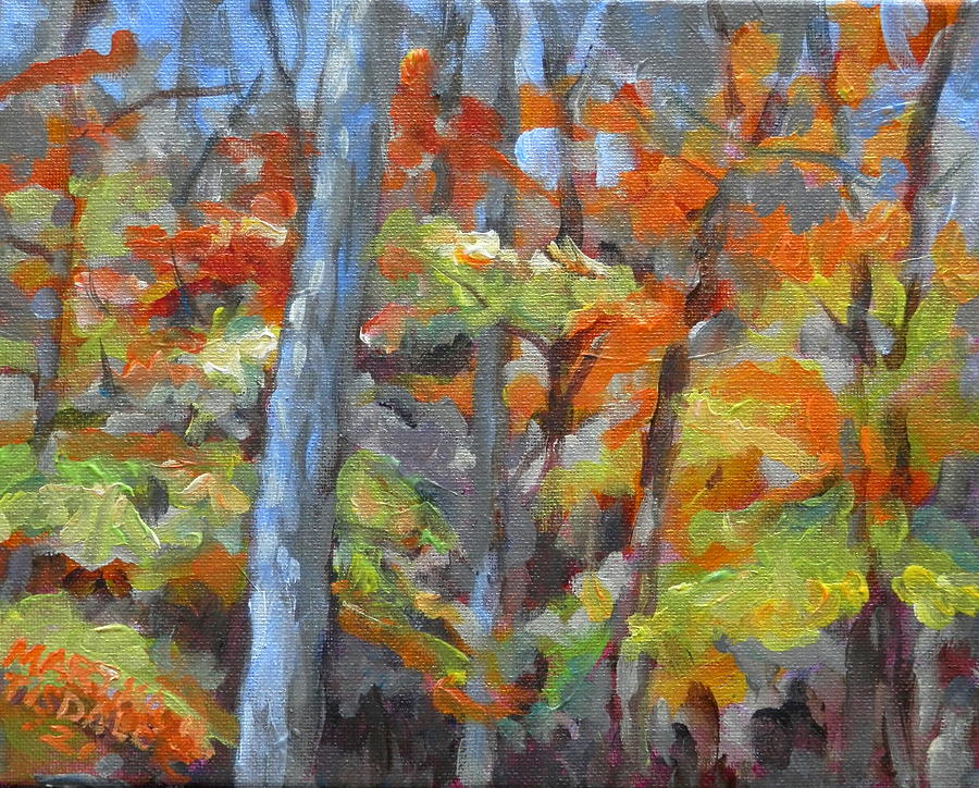 Backyard Fall 2 Painting by Martha Tisdale