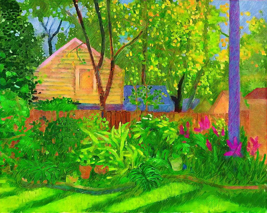 Backyard Garden 10 Painting by Joe Roache
