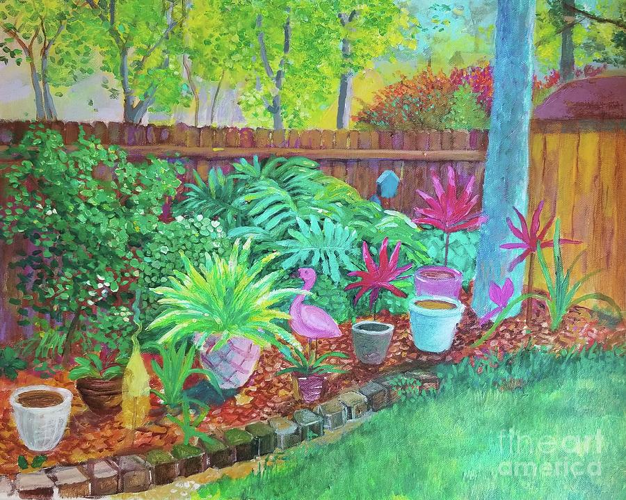 Backyard Garden II Painting by Joe Roache