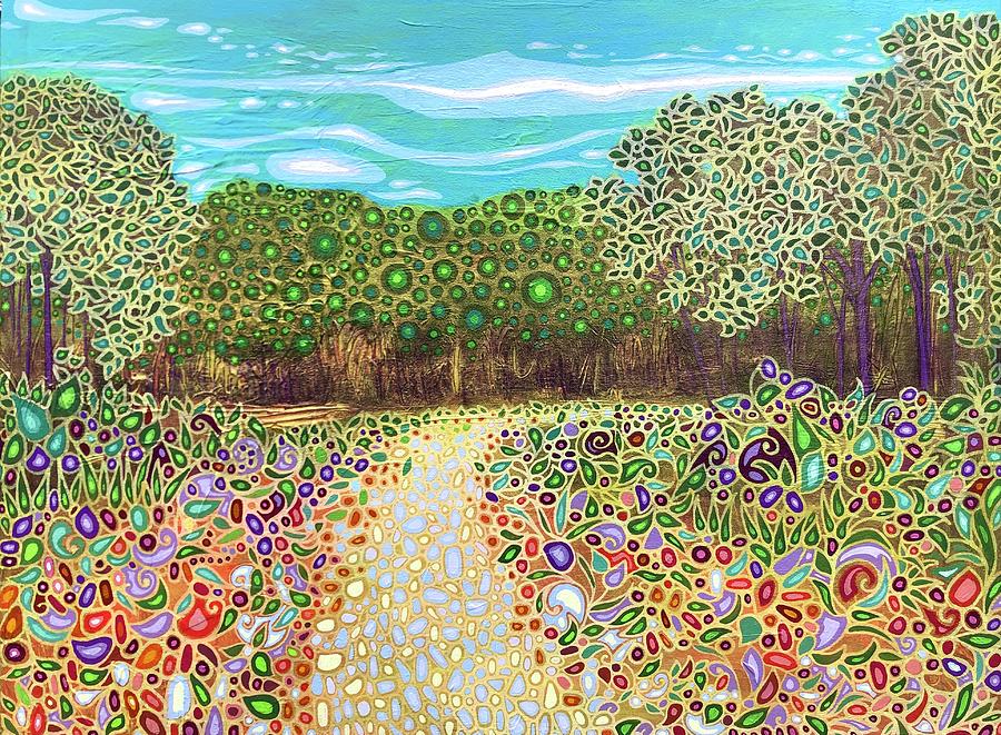 Nature Painting - Path to My Paracosm by Karen Williams-Brusubardis