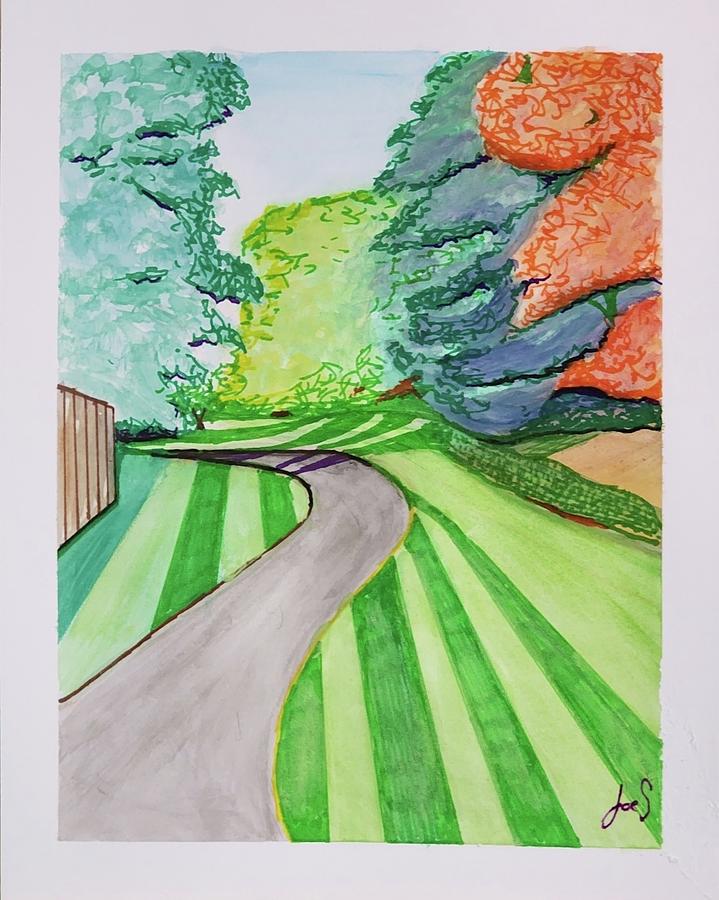Backyard Trail Painting by Jose s Backyard Trail Painting by Jose s