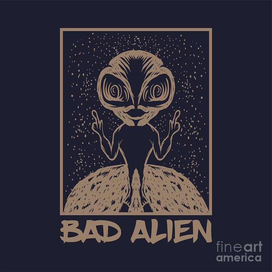 Bad Alien Illustration Digital Art by Andi permana Putra - Fine Art America