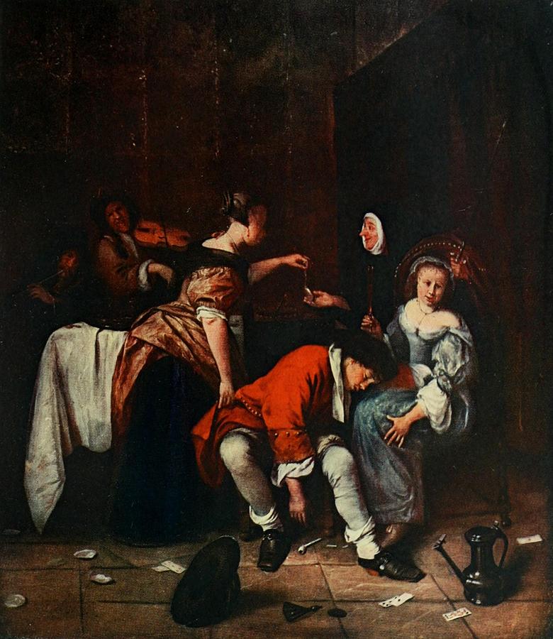 Portrait Painting - Bad Company by Jan Steen