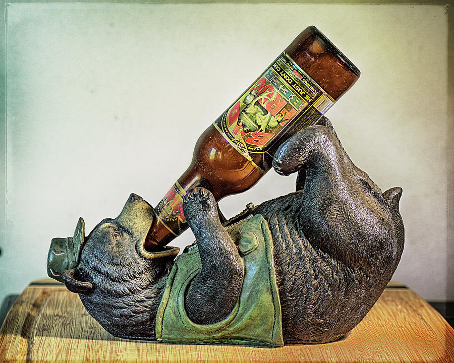 Beer Photograph - Bad Frog And A Bear by Sue Capuano