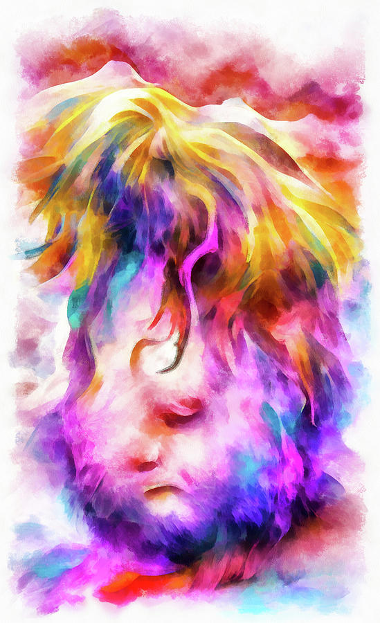 Bad Hair Day 06 Watercolor Painting by Matthias Hauser