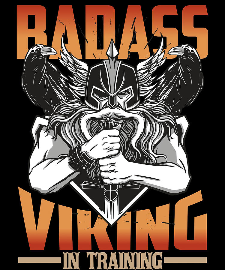 Badass Viking In Training Valhalla Norse Fan Painting by Hannah ...