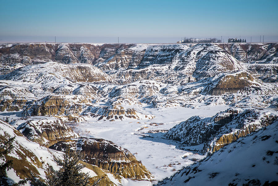 Badlands in Winter Photograph by Bill Cubitt