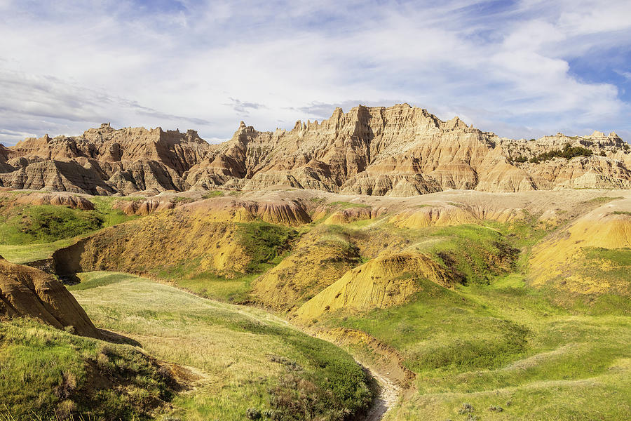 Badlands Landscape - Colors and Curves Photograph by Patti Deters