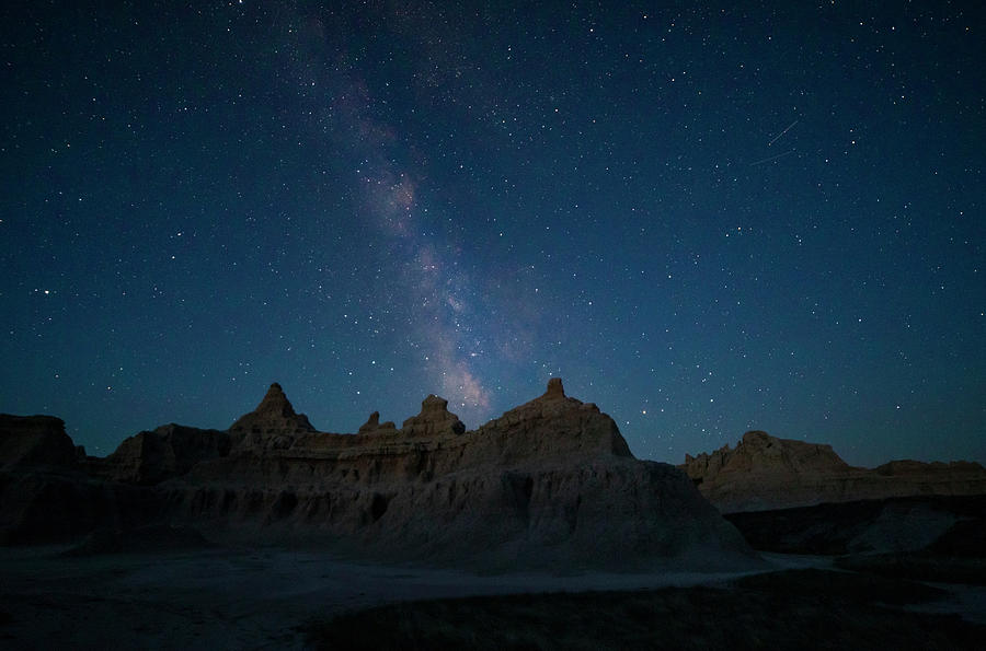 Badlands Landscape Milky Way Photograph by Dan Sproul