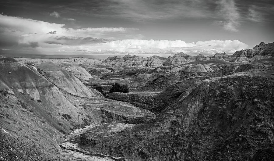 Badlands Landscape Monochrome Photograph by Dan Sproul - Fine Art America