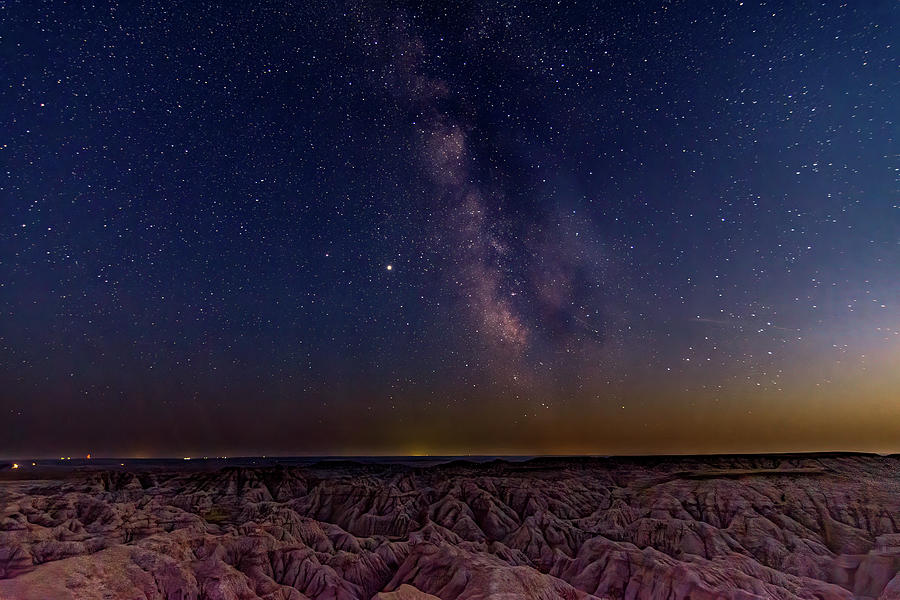 Badlands Milky Way Photograph by Jack Peterson