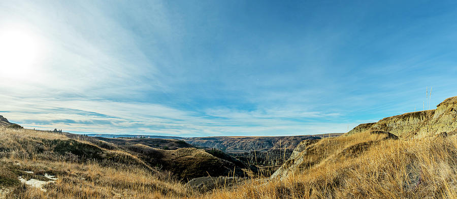 Fall Photograph - Badlands Morning Panorama by Phil And Karen Rispin