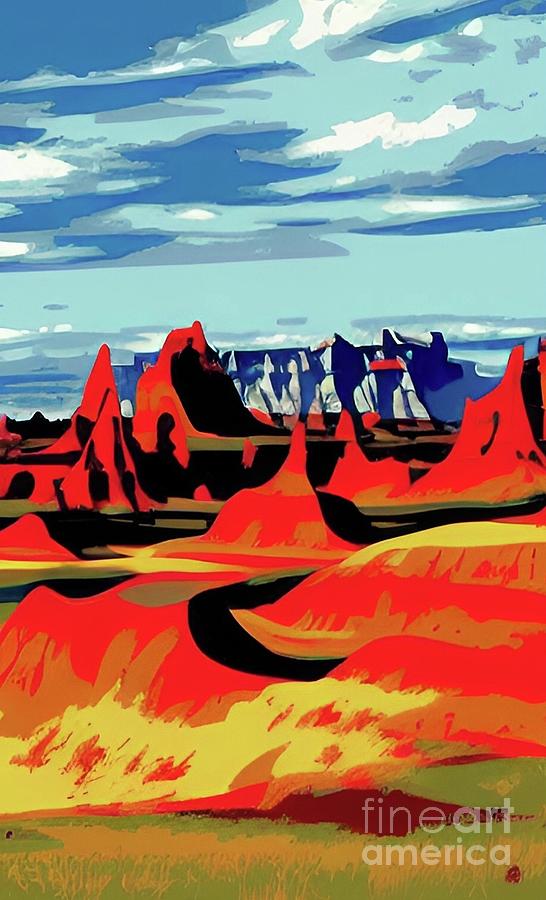 Badlands National Park Digital Art by Julie Kaplan - Fine Art America