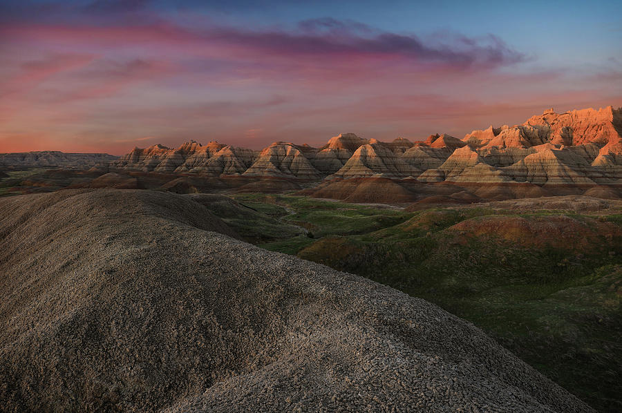 Badlands National Park Sunset Photograph by Dan Sproul