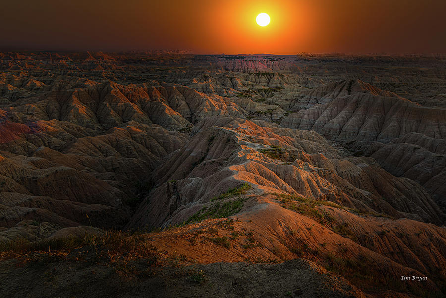 Badlands Sunset Photograph by Tim Bryan