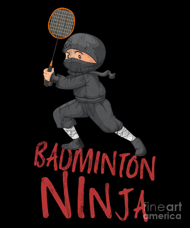 Badminton Ninja Funny League Shuttlecock Tournament Drawing by Noirty  Designs - Fine Art America