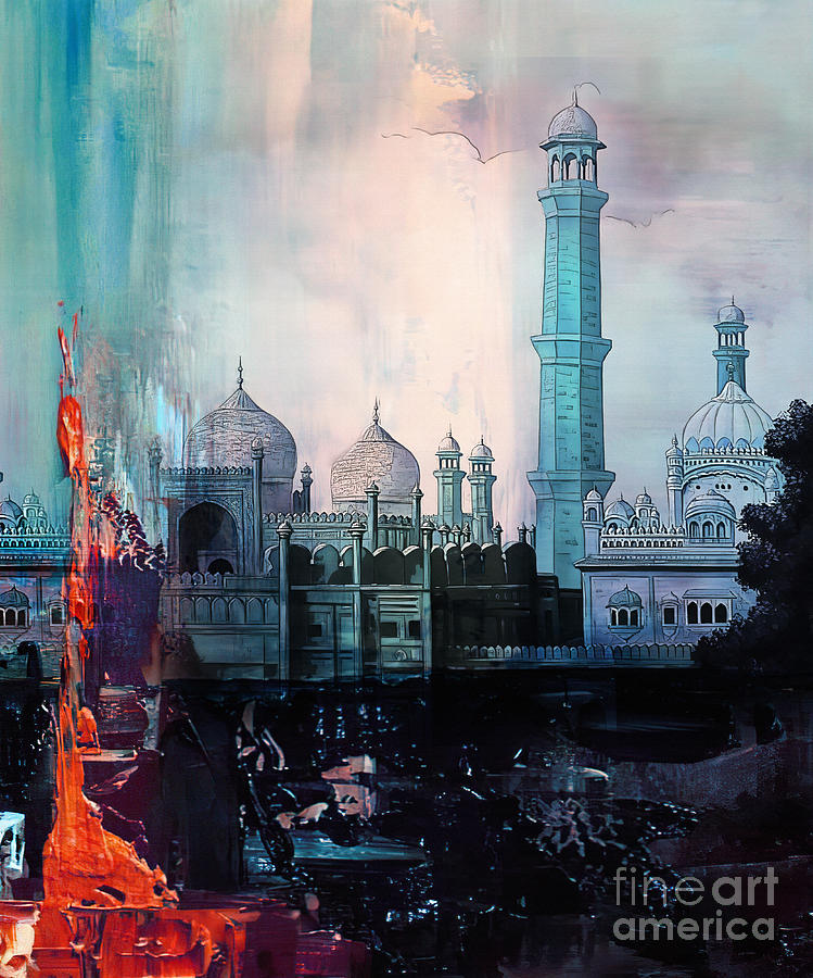 Badshahi Mosque 98U1 Painting by Gull G