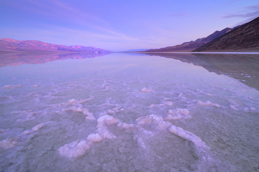 Badwater Dawn - Salt and Water Photograph by Alexander Kunz