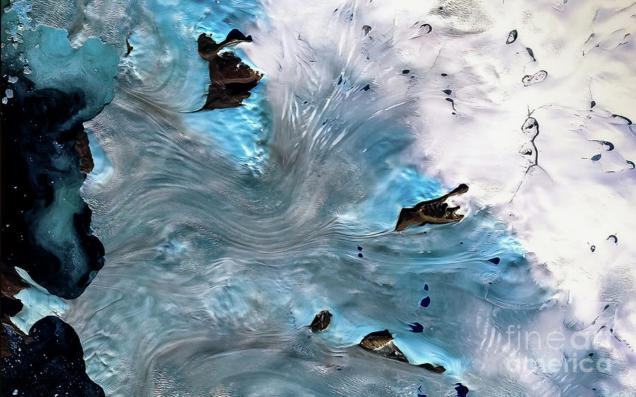 Baffin Bay Greenland from Space Photograph by M G Whittingham