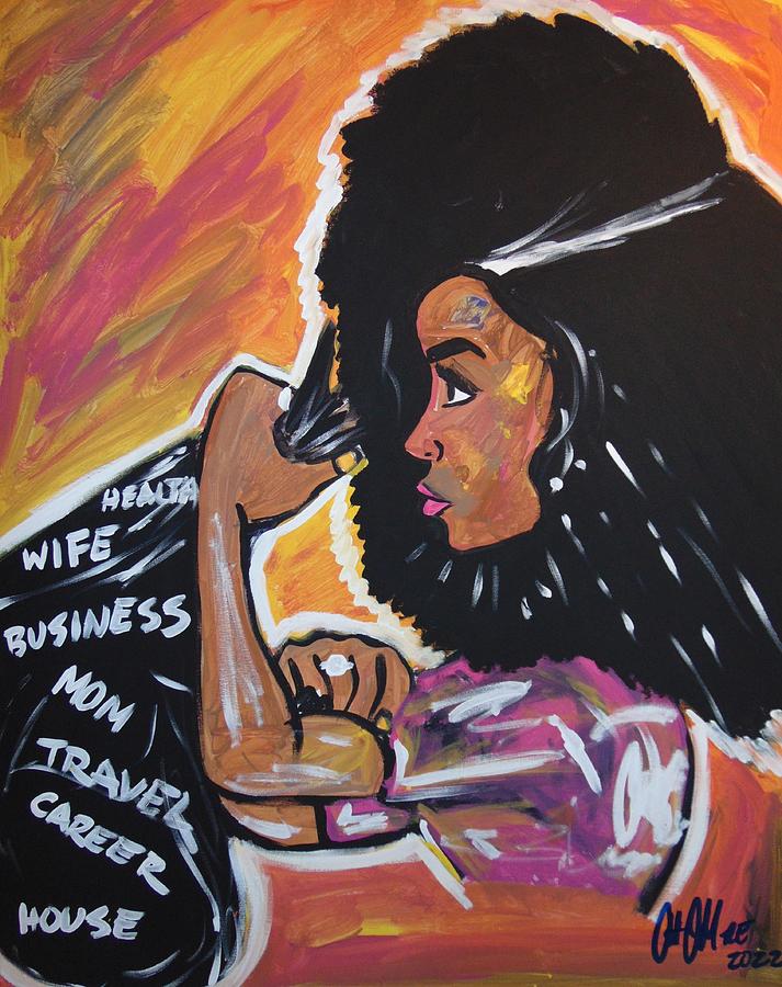 Bagg Lady  Painting by Antonio Moore