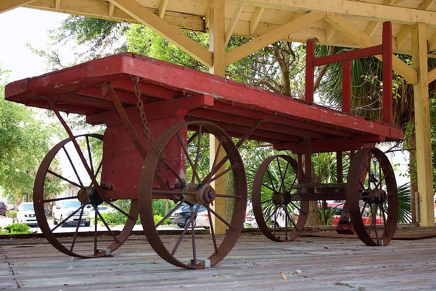 Baggage Cart At Kissimme Depot  Photograph by Christopher Mercer